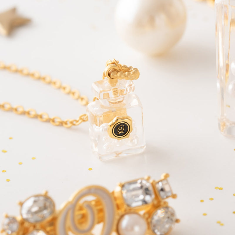 Tiny Pearl Perfume Bottle Necklace【Japan Jewelry】