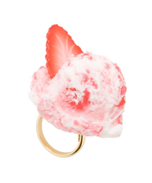 Strawberry Yogurt Ice Cream Ring【Japan Jewelry】