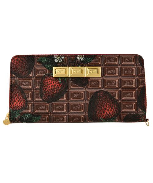 Chocolate × Strawberry Zip Around Long Wallet【Japan Jewelry】