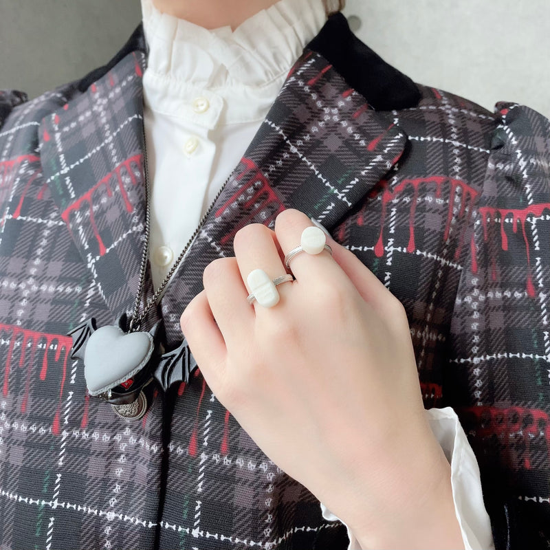 Hope Tablet Ring (White)【Japan Jewelry】