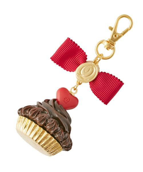 Heart Chocolate Cupcake Bag Charm (Bitter Chocolate)【Japan Jewelry】