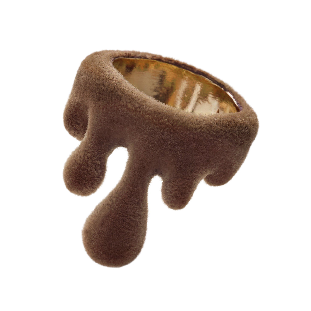 Flocky Light Brown Melt Ring【Japan Jewelry】