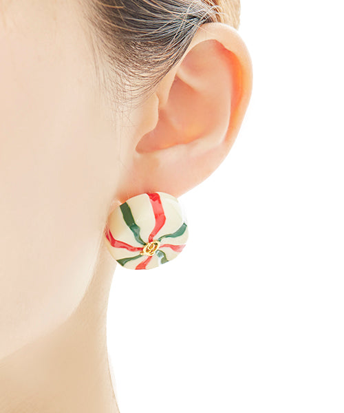Christmas Candy Pierced Earrings (Pair)【Japan Jewelry】