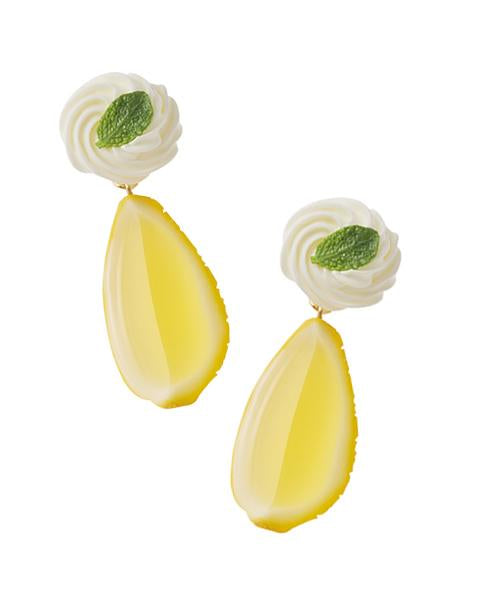 Fresh Lemon Jelly Pierced Earrings (Pair)【Japan Jewelry】