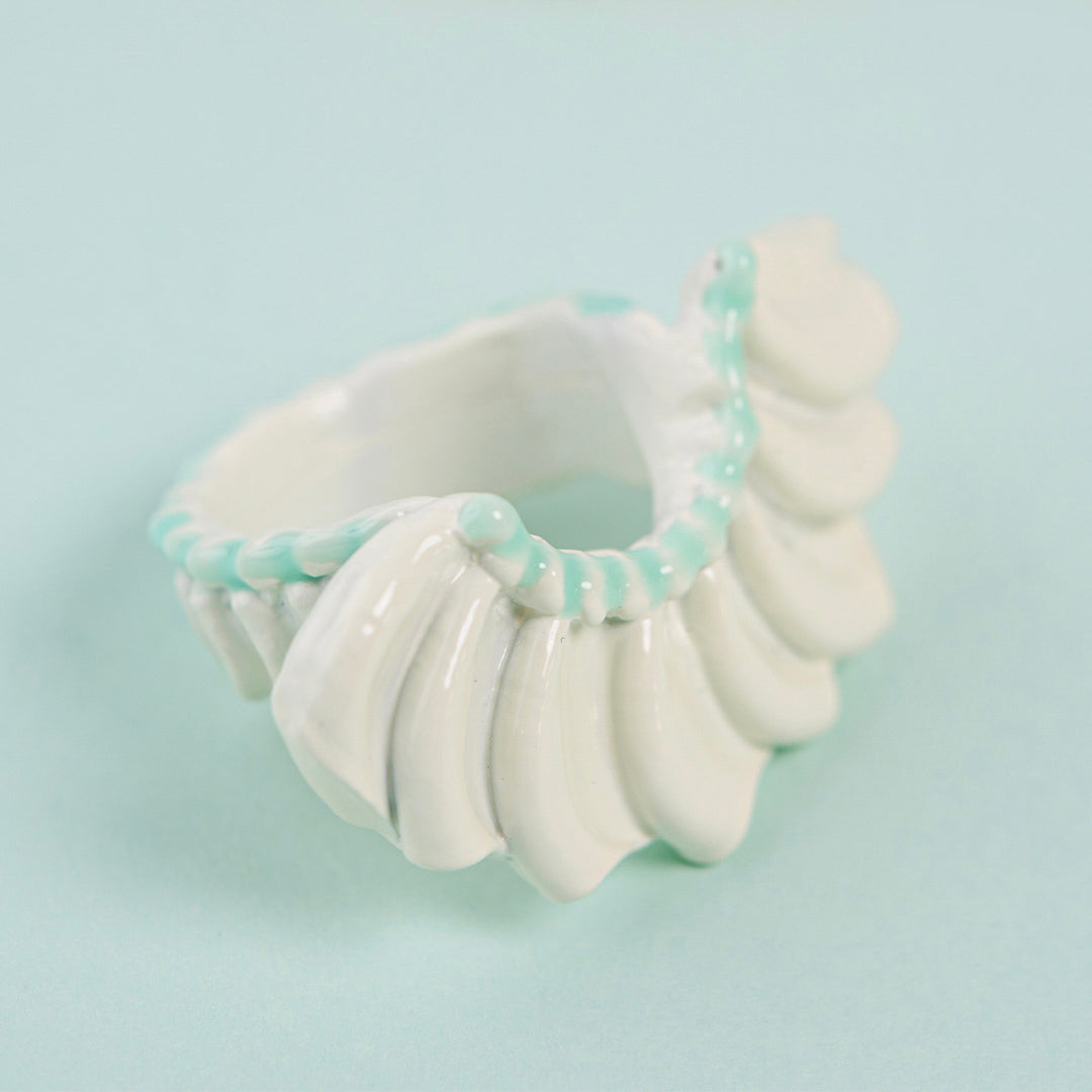 Frill Cream Ring (Mint / US6)【Japan Jewelry】