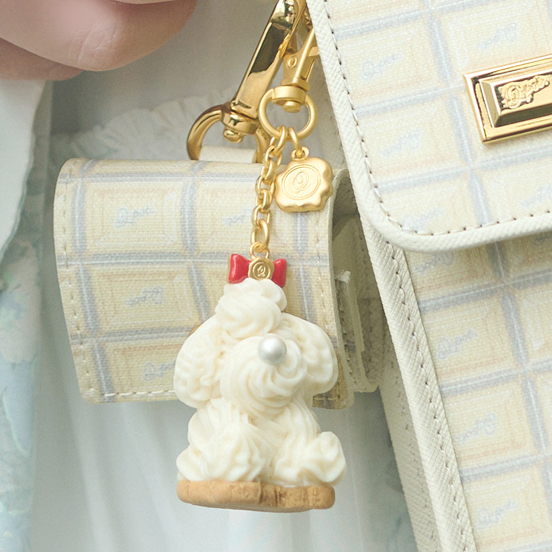 Poodle Cake Bag Charm (Milk)【Japan Jewelry】