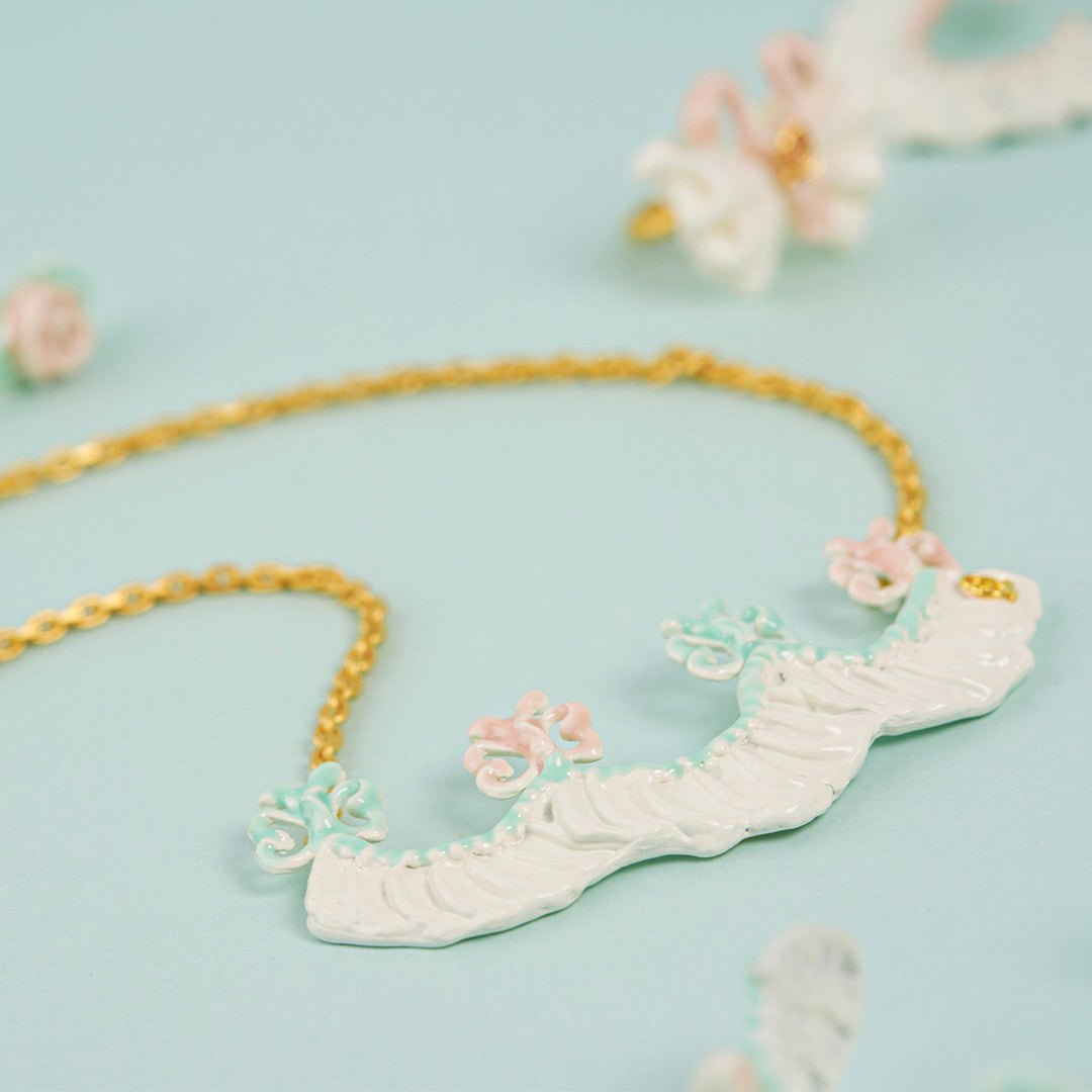 Butterfly Cream Necklace【Japan Jewelry】