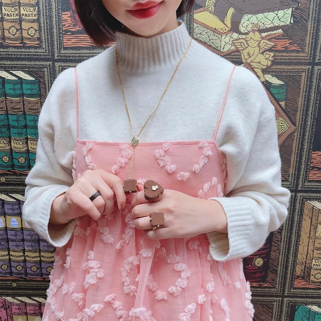 Petit Luxe Chocolat Necklace【Japan Jewelry】