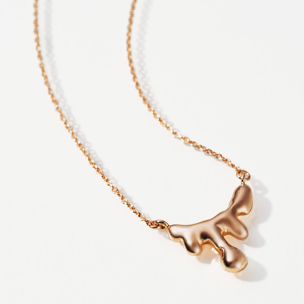 【10K-Pink Gold】Petit Melt Necklace