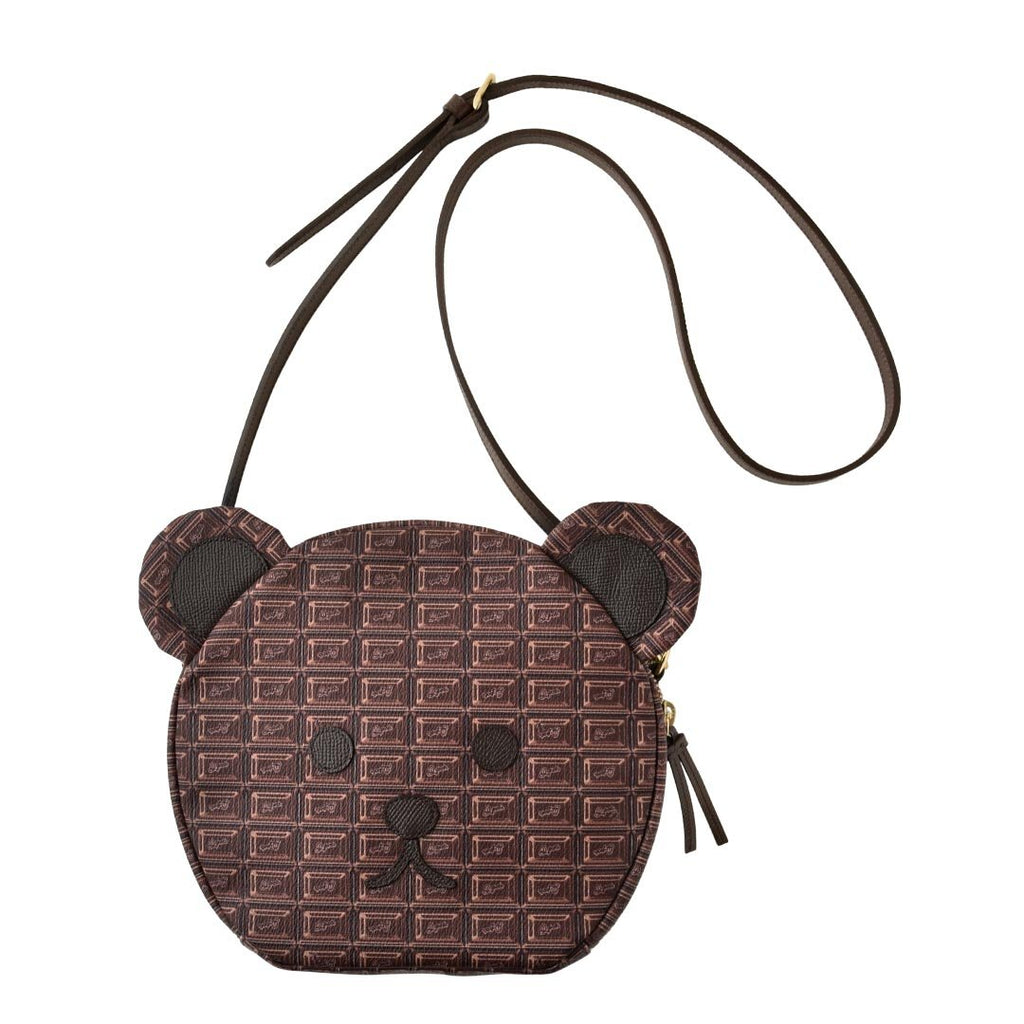 Bitter Chocolate Bear Leather Crossbody Bag【Japan Jewelry】