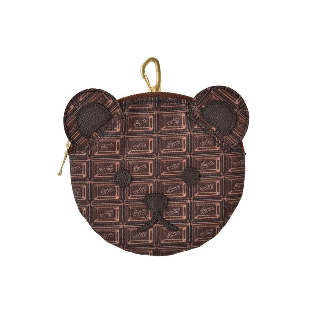 Bitter Chocolate Bear Leather Multi-Way Coin Purse【Japan Jewelry】