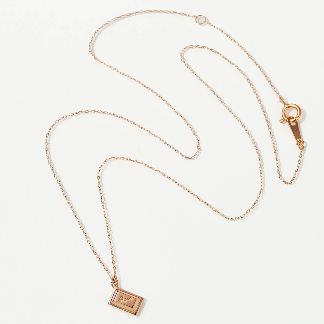 【10K Pink Gold】A Piece of Chocolate Necklace