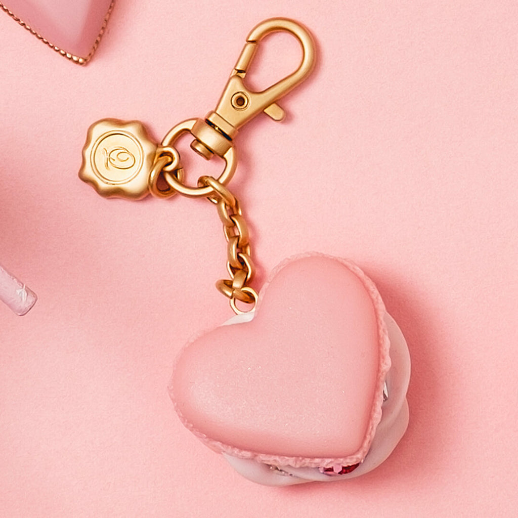 Love Heart Macaron Bag Charm (Pink)【Japan Jewelry】
