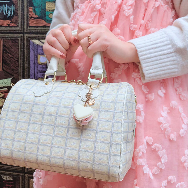 Love Heart Macaron Bag Charm (White)【Japan Jewelry】