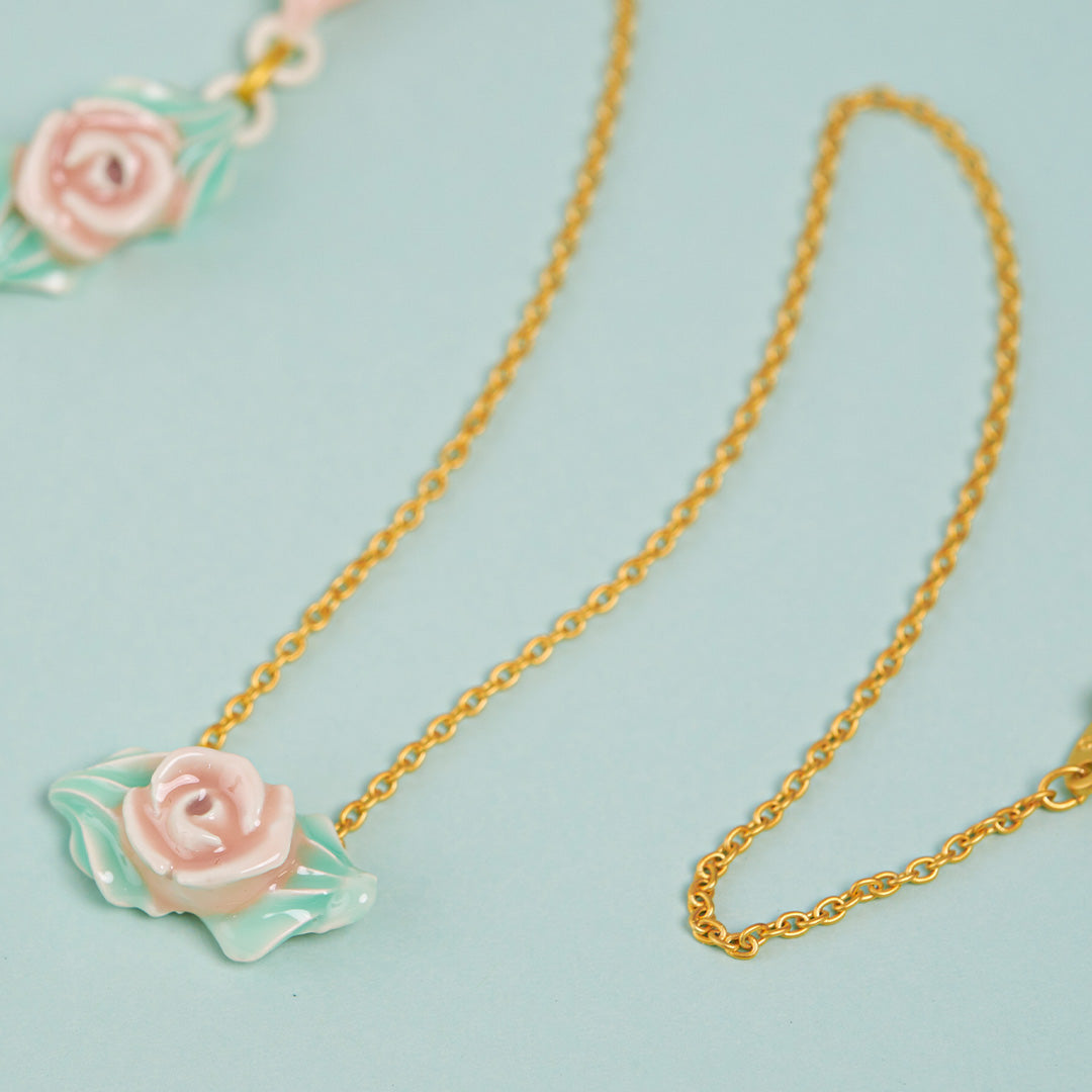 Rose Cream Necklace (S)【Japan Jewelry】