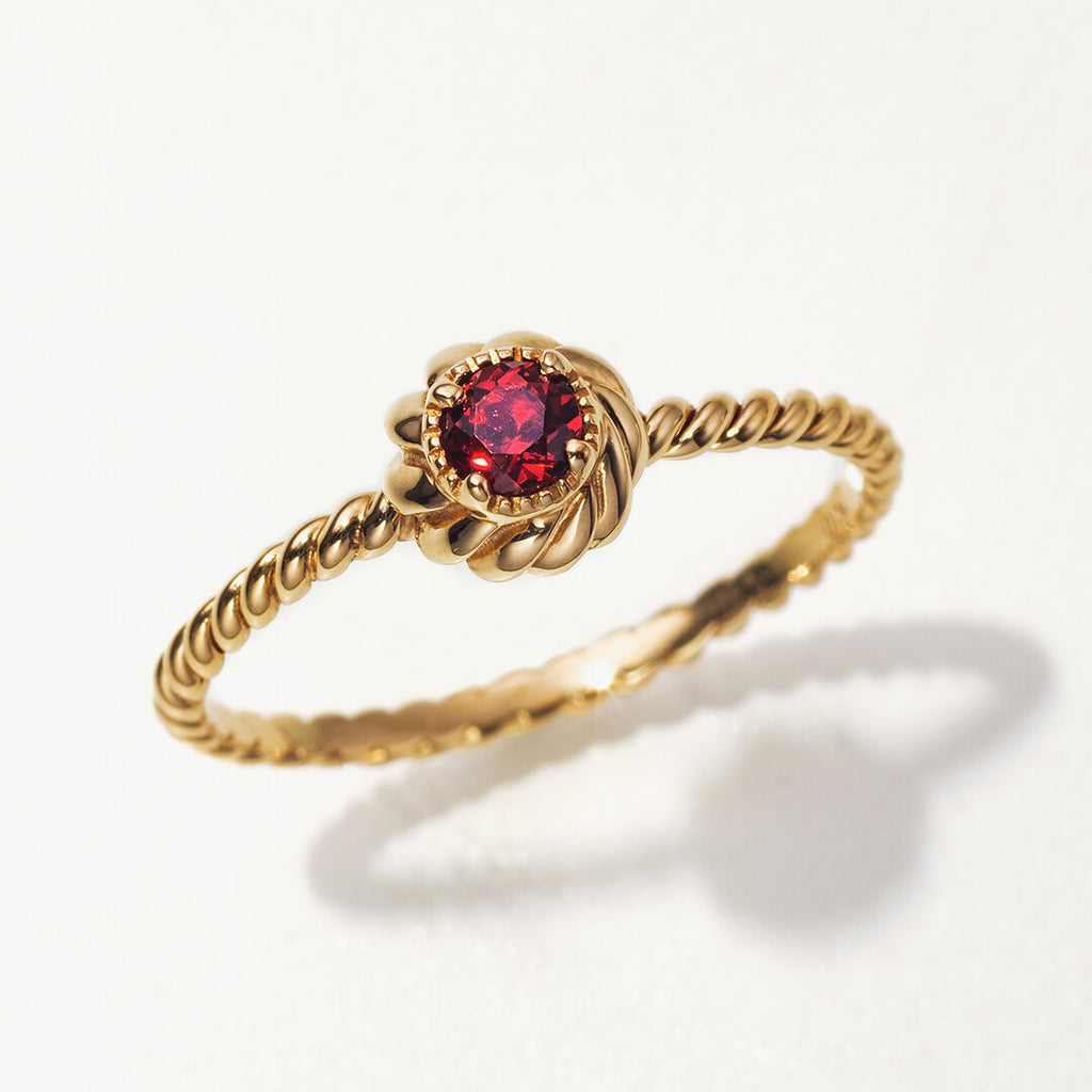 【10K-Yellow Gold】One Scoop Raspberry Whipped Cream Ring