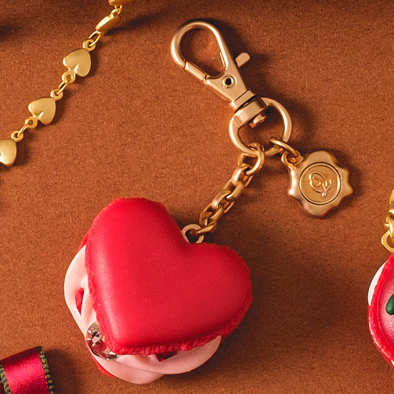 Love Heart Macaron Bag Charm (Red)【Japan Jewelry】