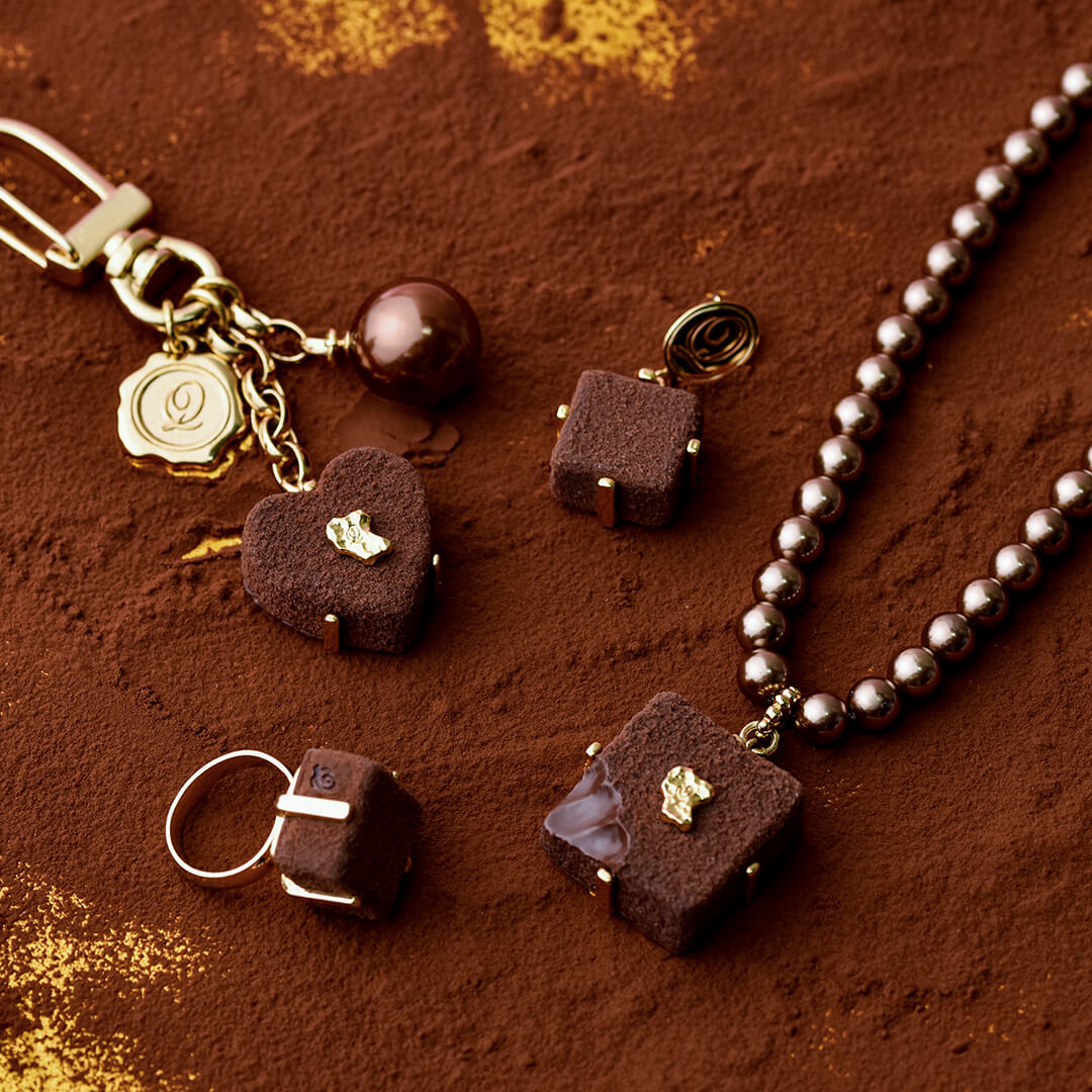 Petit Luxe Chocolat Pierced Earring (1 Piece)【Japan Jewelry】