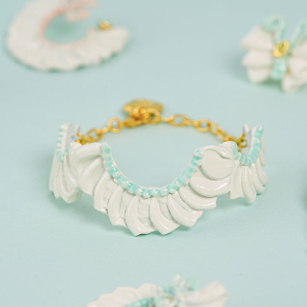 Frill Cream Bracelet (Mint)【Japan Jewelry】 – Japan Jewelry Brand