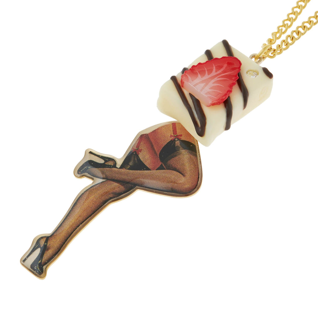 Strawberry White Chocolat Leg Necklace【Japan Jewelry】