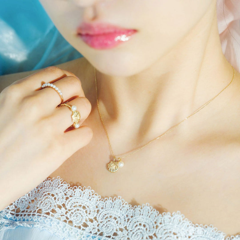 【10K-Yellow Gold】Seashell Necklace