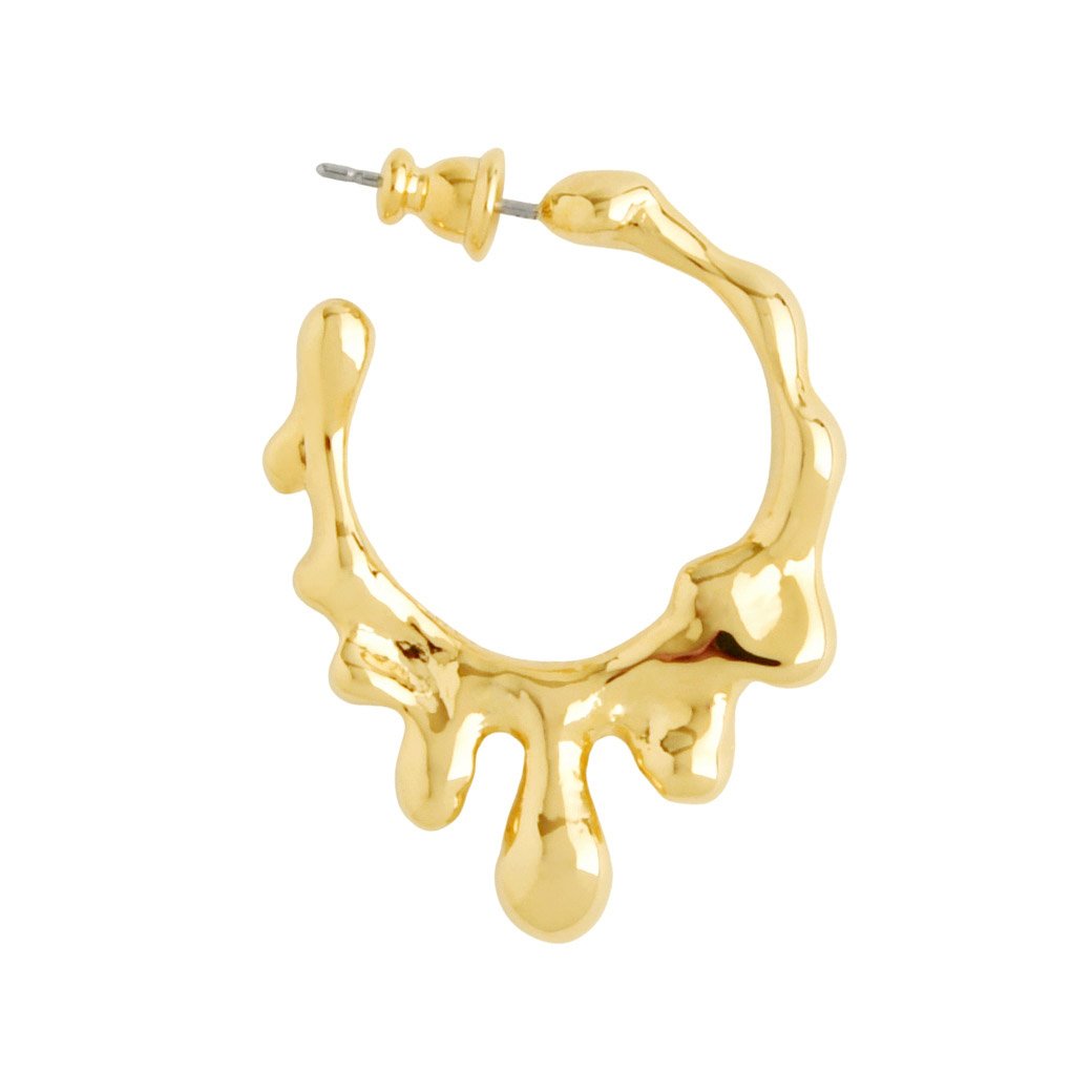 Melty Melt Hoop Earring (Gold / 1 Piece)【Japan Jewelry】