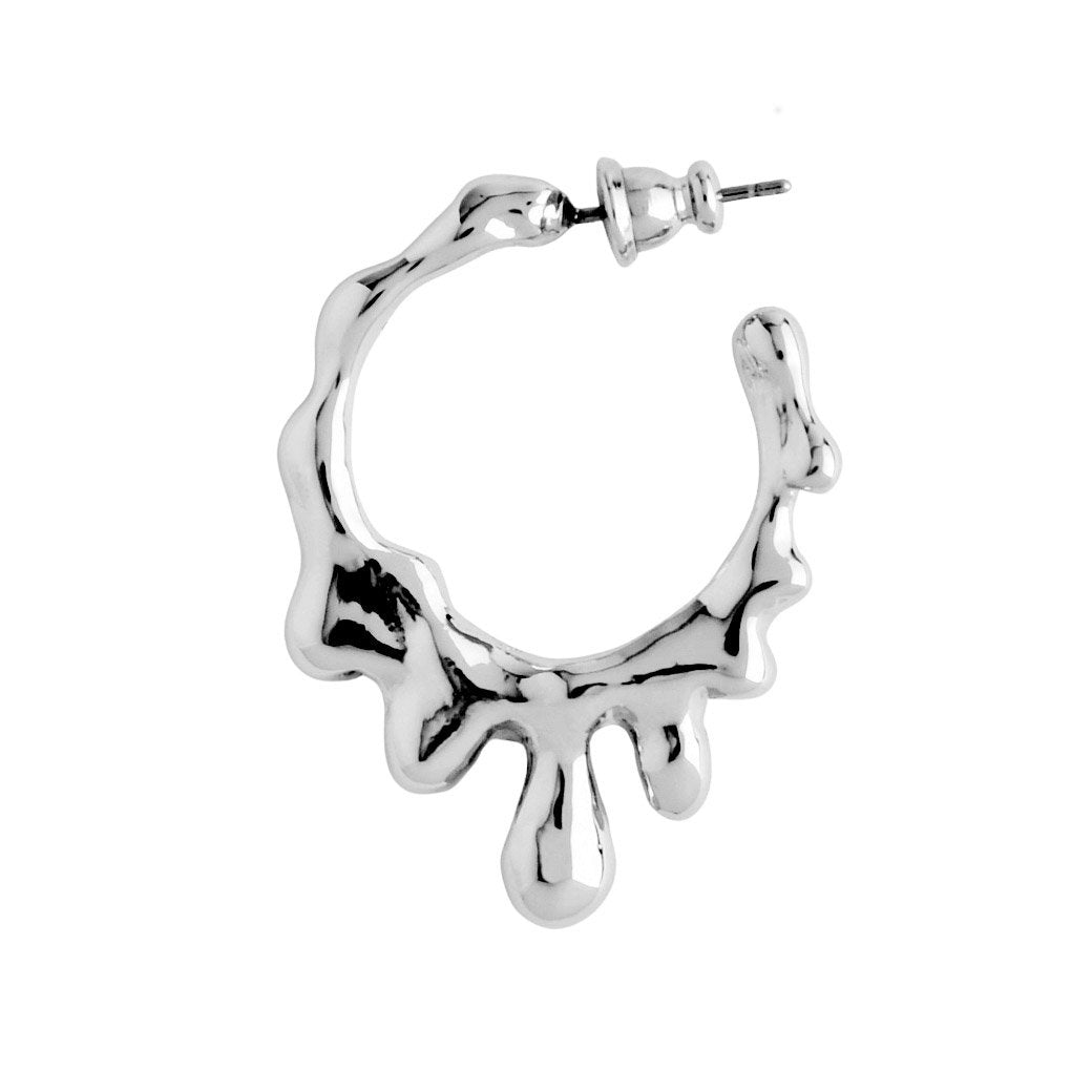 Melty Melt Hoop Earring (Silver / 1 Piece)【Japan Jewelry】