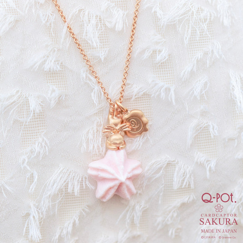 【Q-pot. × Cardcaptor Sakura Collaboration/Pre-Order】Kero-chan's Sakura Meringue Necklace【Japan Jewelry】