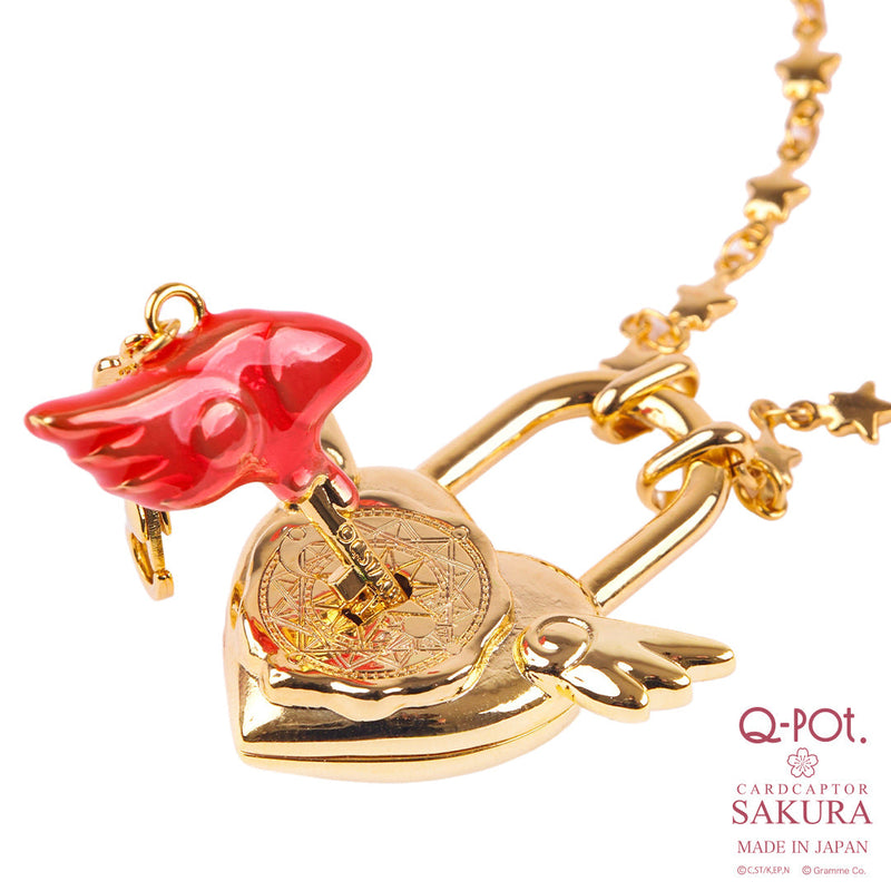 【Q-pot. × Cardcaptor Sakura Collaboration/Pre-Order】Sakura's Magical Padlock Necklace【Japan Jewelry】