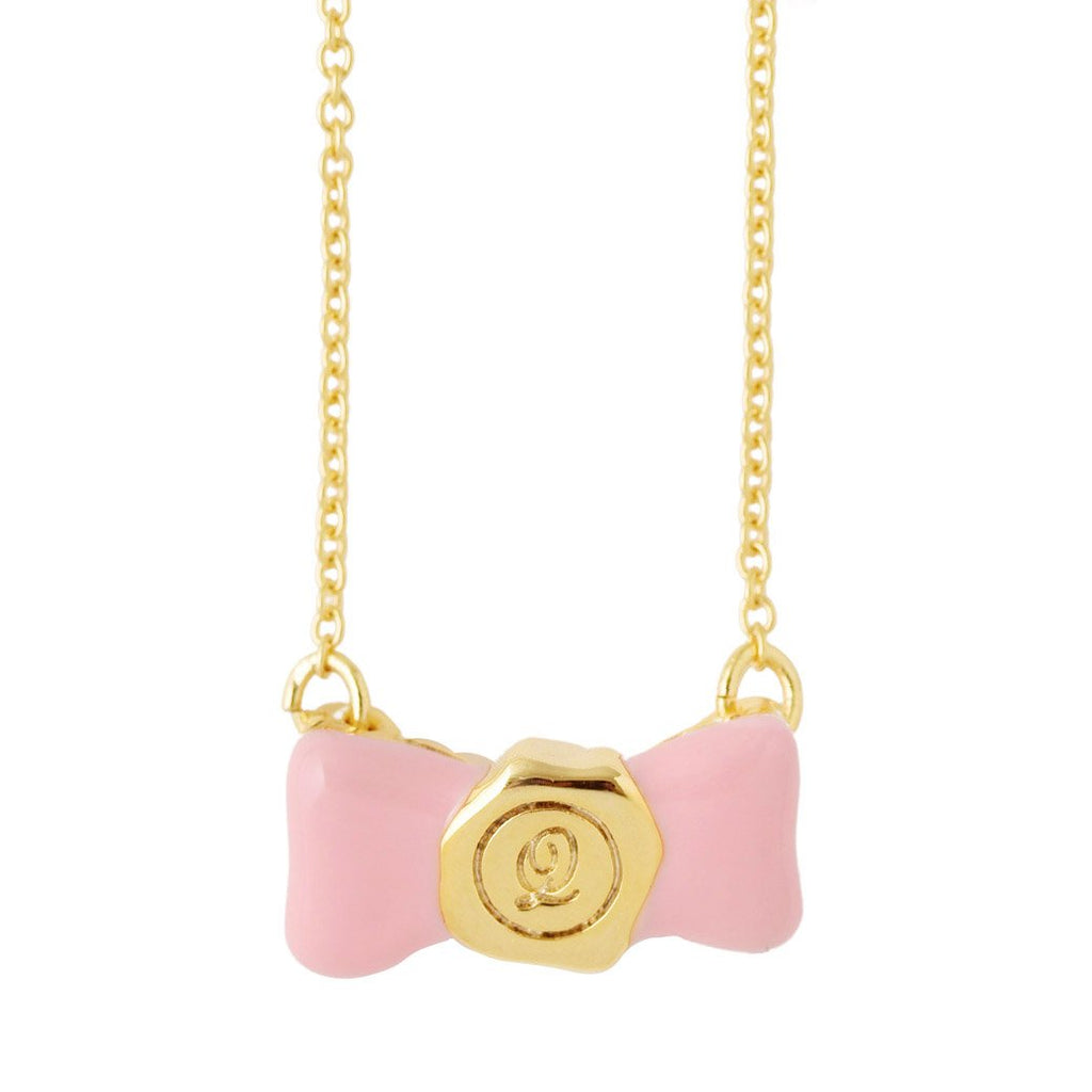 【Online Exclusive】Ribbon Initial Seal Candy Necklace