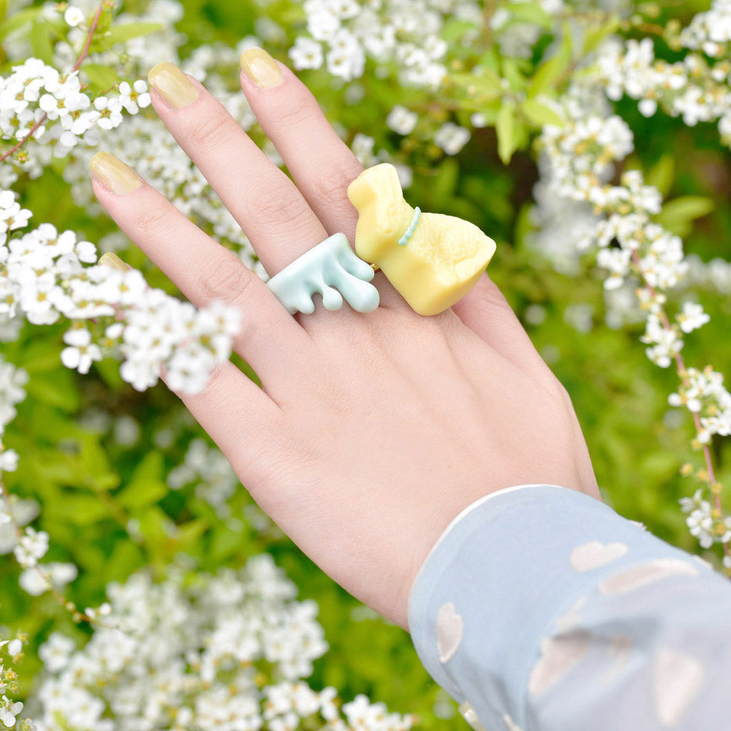 Milky Mint Melt Ring【Japan Jewelry】
