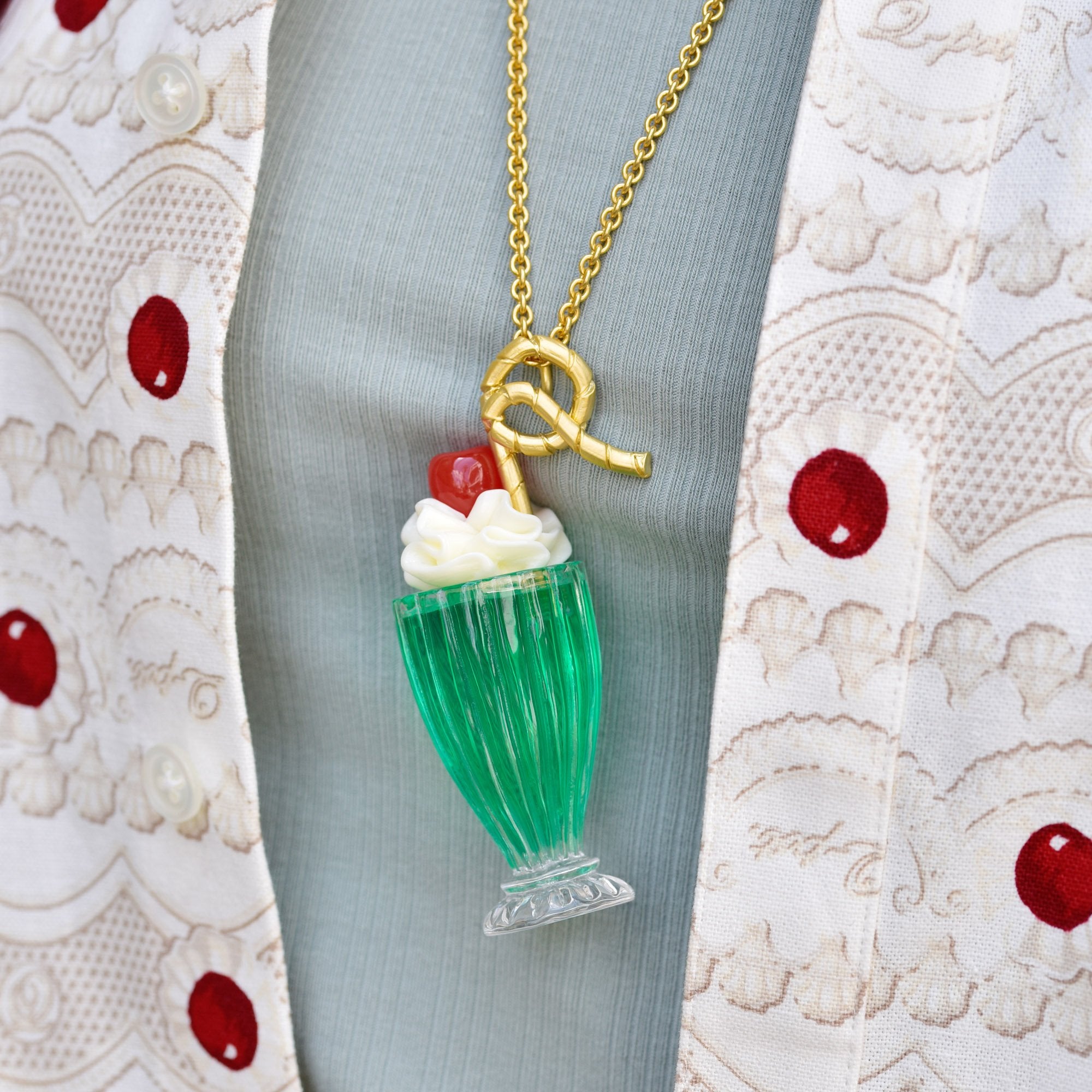 Melon Soda Float Necklace【Japan Jewelry】