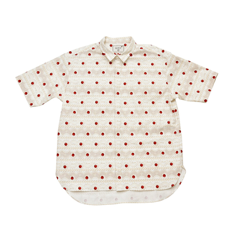 Cherry Polka Dot Dress Shirt【Japan Jewelry】