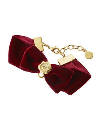 Selectable Happiness Velvet Ribbon Bracelet (Red)【Japan Jewelry】