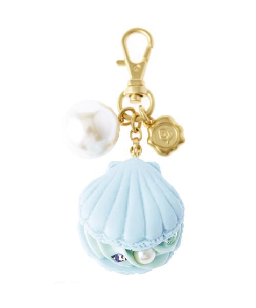 Shell Macaron Bag Charm (Blue)【Japan Jewelry】