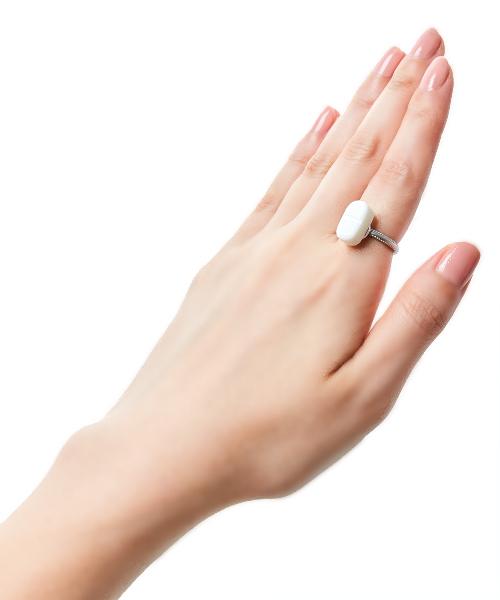 Dream Tablet Ring (White)【Japan Jewelry】