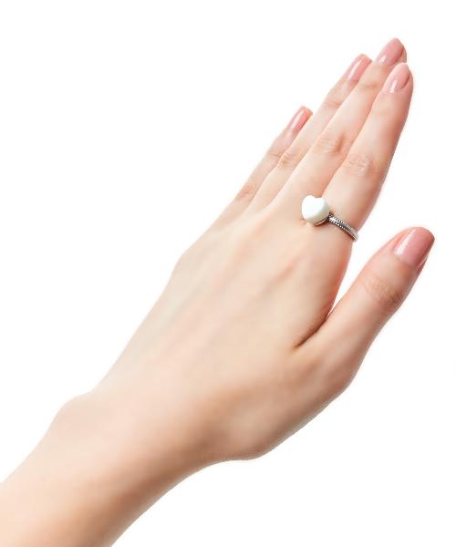 Love Tablet Ring (White)【Japan Jewelry】