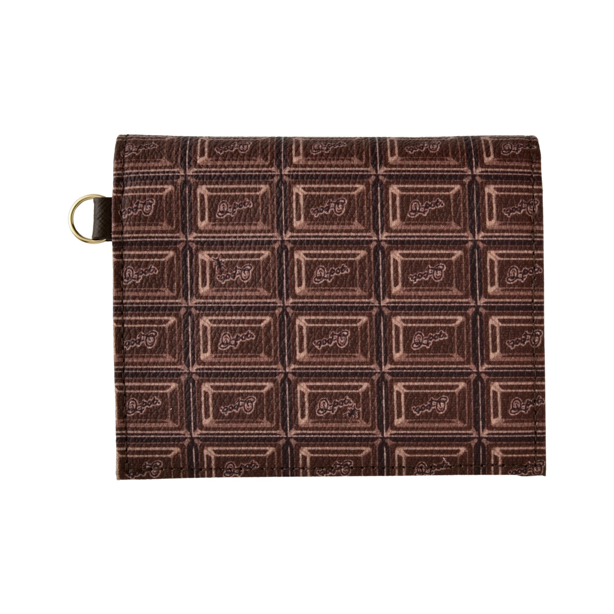 Bitter Chocolate Leather Flap Short Wallet【Japan Jewelry】