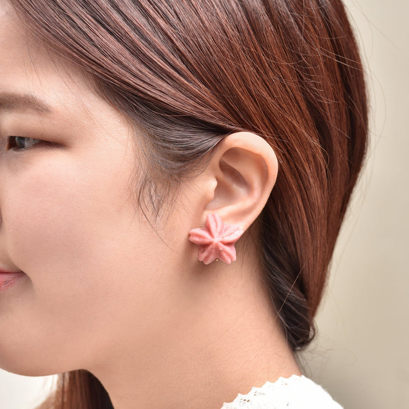SAKURA bean paste Pierced Earrings (Pair)【Japan Jewelry】